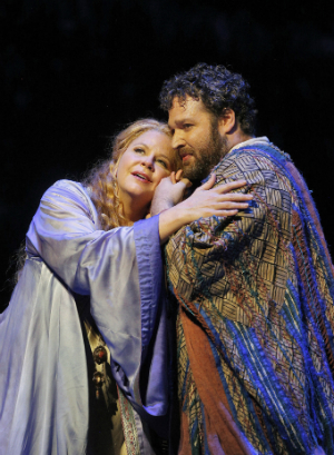 Mezzo-soprano Susan Graham (Didon) and tenor Bryan Hymel (Enee) in Berlioz's "Les Troyens." (Photo: Cory Weaver/San Francisco Opera)