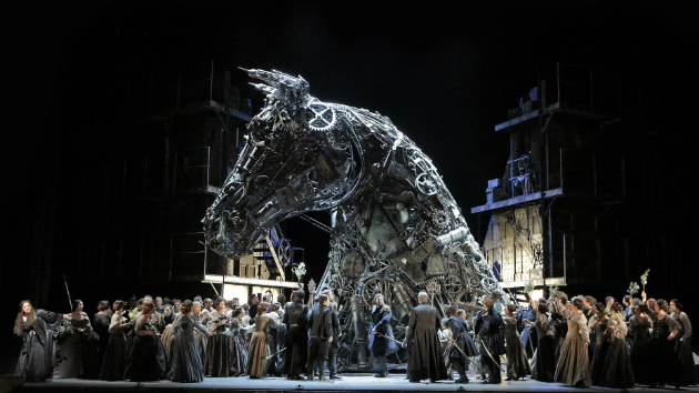 Trojan Horse, sets designed by Es Devlin. (Photo: Cory Weaver/San Francisco Opera)