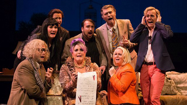 Merola Opera Artists in a scene from Puccini's <em>Gianni Schicchi</em> (Photo by Kristen Loken)