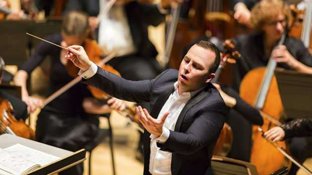 Yannick Nézet-Séguin conducting the Philadelphia Orchestra (Photo by Chris Lee)