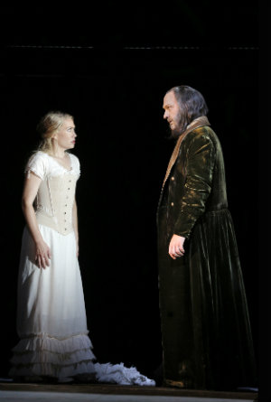 Soprano Heidi Stober as Johanna and bass-baritone Wayne Tigges as Judge Turpin in Sondheim's "Sweeney Todd." (Photo by Cory Weaver/S.F. Opera)